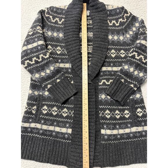 LL Bean Womens 100% Lambs Wool Fair Isle Cardigan Sweater Size XL - Picture 4 of 10